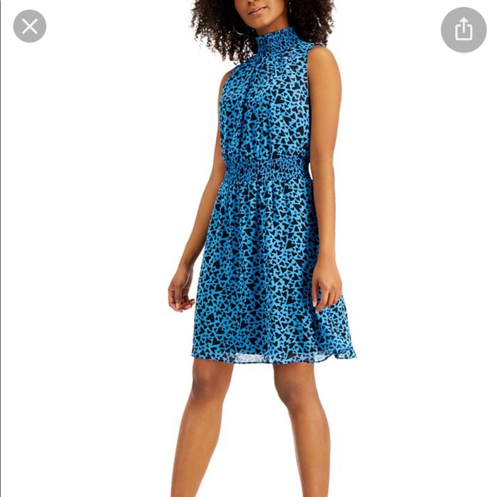Bar lll smocked blue hearts dress